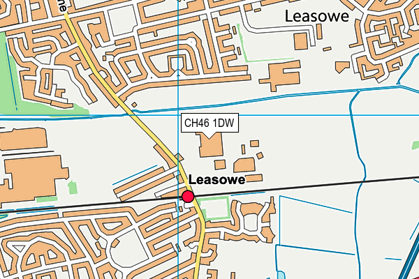 CH46 1DW map - OS VectorMap District (Ordnance Survey)