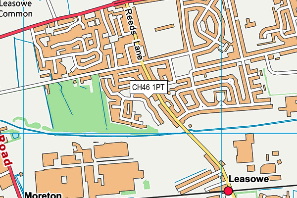 CH46 1PT map - OS VectorMap District (Ordnance Survey)