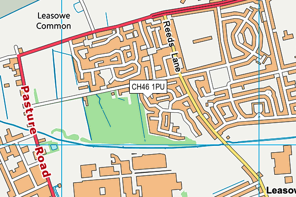 CH46 1PU map - OS VectorMap District (Ordnance Survey)