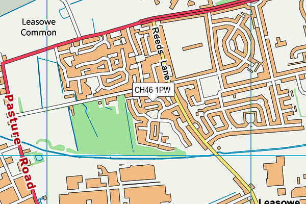 CH46 1PW map - OS VectorMap District (Ordnance Survey)