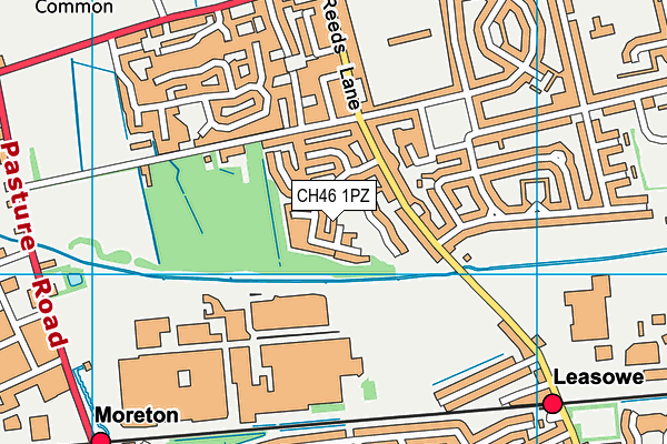 CH46 1PZ map - OS VectorMap District (Ordnance Survey)