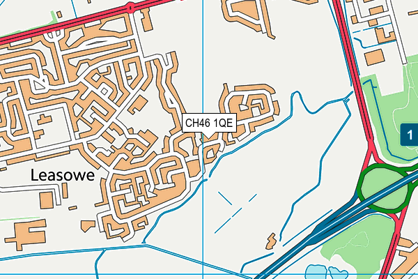 CH46 1QE map - OS VectorMap District (Ordnance Survey)