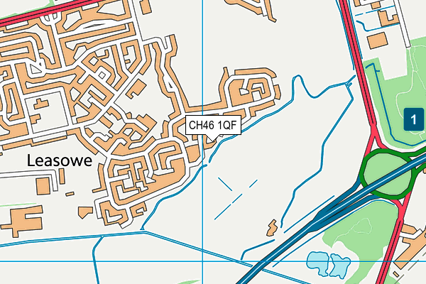 CH46 1QF map - OS VectorMap District (Ordnance Survey)