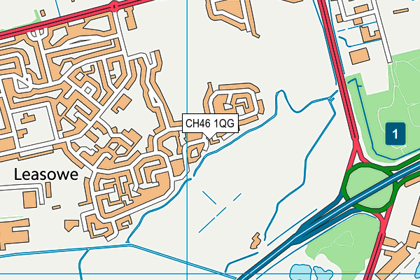 CH46 1QG map - OS VectorMap District (Ordnance Survey)