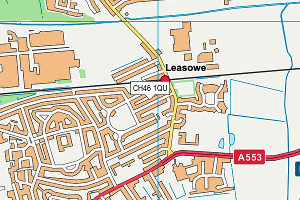 CH46 1QU map - OS VectorMap District (Ordnance Survey)