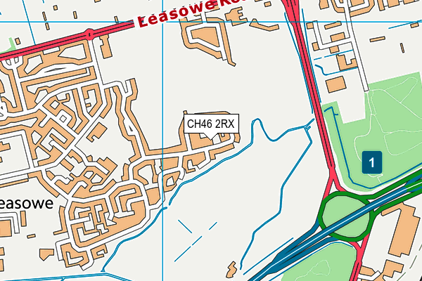 CH46 2RX map - OS VectorMap District (Ordnance Survey)