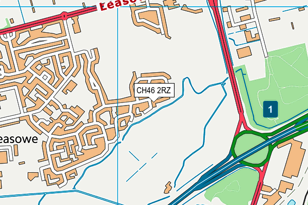 CH46 2RZ map - OS VectorMap District (Ordnance Survey)