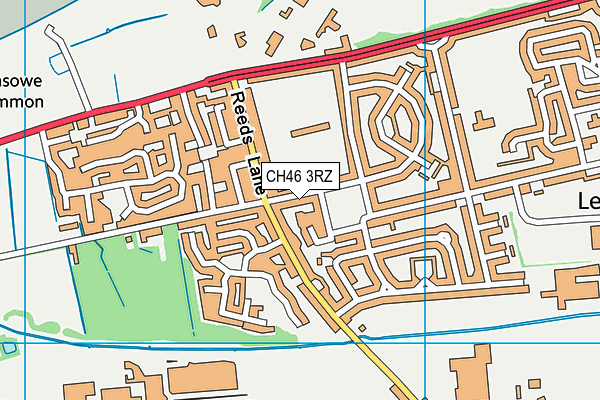 CH46 3RZ map - OS VectorMap District (Ordnance Survey)