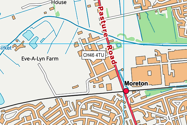 CH46 4TU map - OS VectorMap District (Ordnance Survey)