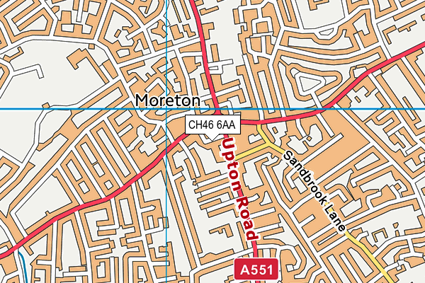 CH46 6AA map - OS VectorMap District (Ordnance Survey)