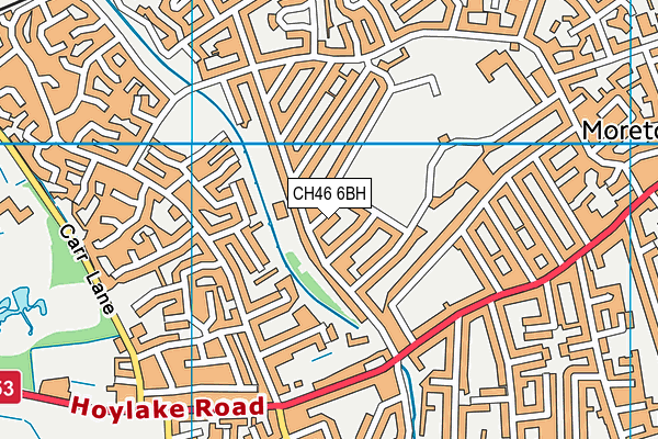 CH46 6BH map - OS VectorMap District (Ordnance Survey)