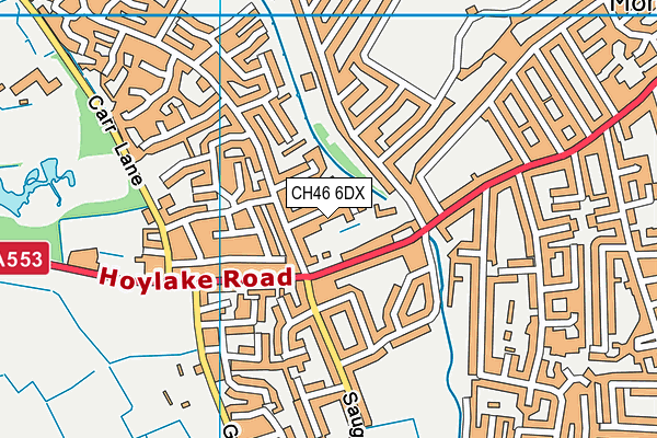 CH46 6DX map - OS VectorMap District (Ordnance Survey)