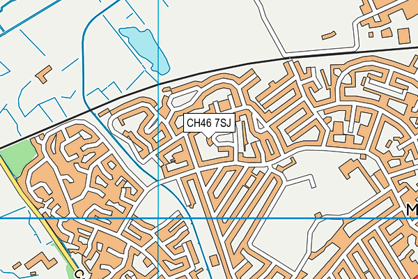 CH46 7SJ map - OS VectorMap District (Ordnance Survey)