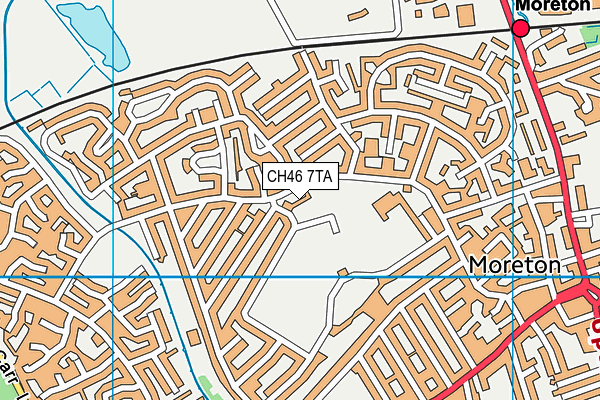 CH46 7TA map - OS VectorMap District (Ordnance Survey)