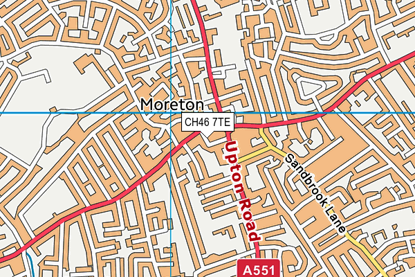 CH46 7TE map - OS VectorMap District (Ordnance Survey)