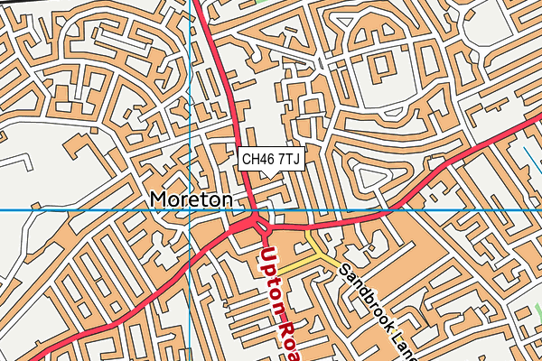 CH46 7TJ map - OS VectorMap District (Ordnance Survey)