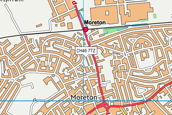 CH46 7TZ map - OS VectorMap District (Ordnance Survey)