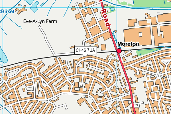 CH46 7UA map - OS VectorMap District (Ordnance Survey)