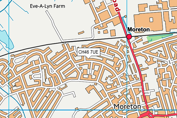 CH46 7UE map - OS VectorMap District (Ordnance Survey)