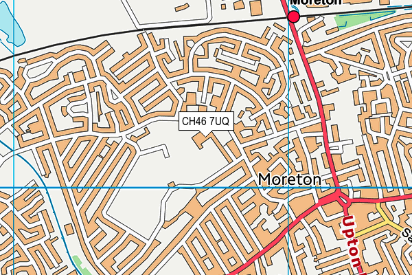 Lingham Primary School Track (Closed) map (CH46 7UQ) - OS VectorMap District (Ordnance Survey)
