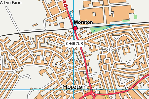 CH46 7UR map - OS VectorMap District (Ordnance Survey)