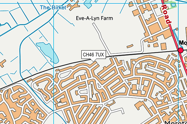 CH46 7UX map - OS VectorMap District (Ordnance Survey)