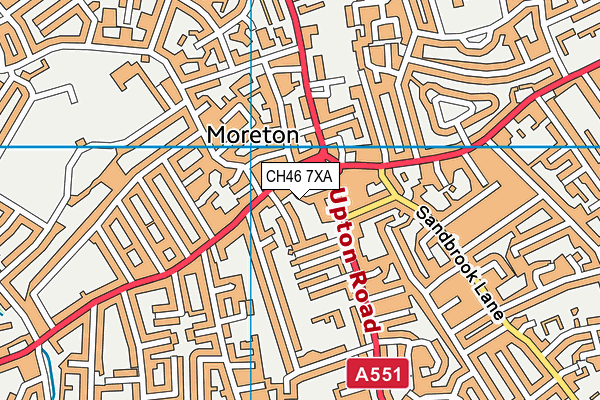 CH46 7XA map - OS VectorMap District (Ordnance Survey)