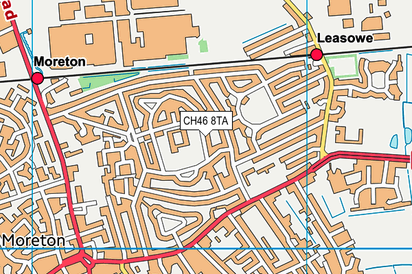 Eastway Primary School map (CH46 8TA) - OS VectorMap District (Ordnance Survey)