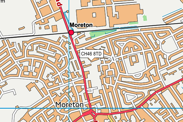 CH46 8TD map - OS VectorMap District (Ordnance Survey)