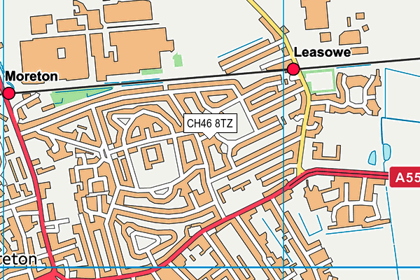 CH46 8TZ map - OS VectorMap District (Ordnance Survey)