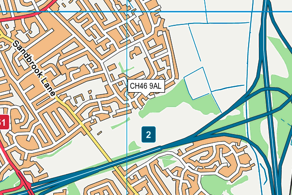 CH46 9AL map - OS VectorMap District (Ordnance Survey)