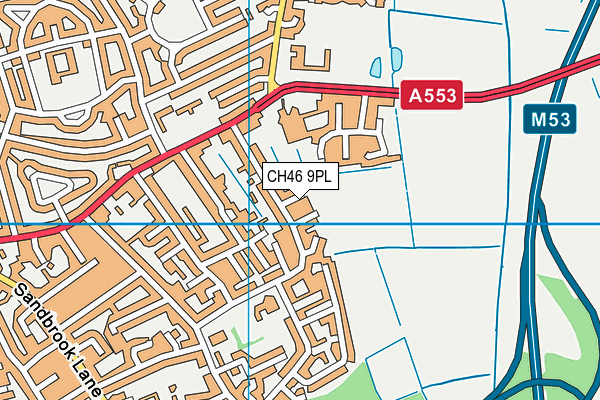 CH46 9PL map - OS VectorMap District (Ordnance Survey)