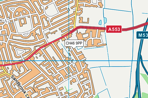 CH46 9PP map - OS VectorMap District (Ordnance Survey)