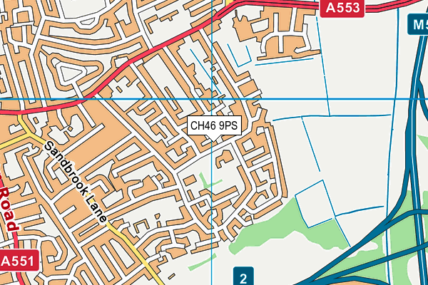 CH46 9PS map - OS VectorMap District (Ordnance Survey)