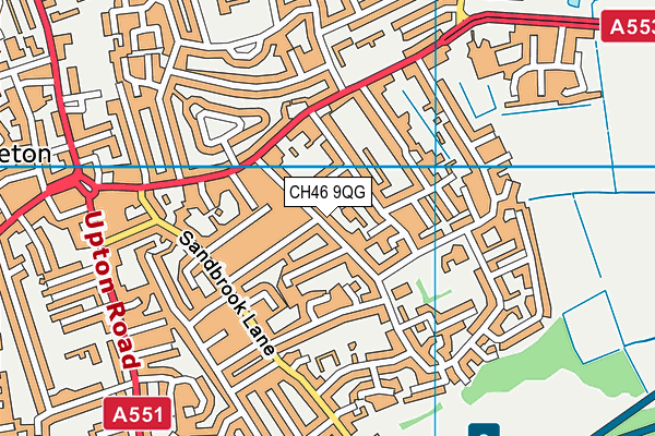 CH46 9QG map - OS VectorMap District (Ordnance Survey)