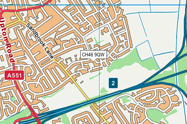 CH46 9QW map - OS VectorMap District (Ordnance Survey)