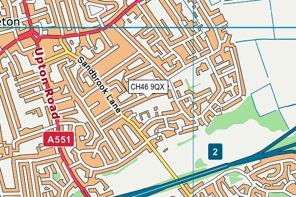 CH46 9QX map - OS VectorMap District (Ordnance Survey)