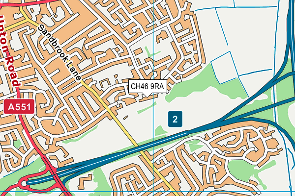 CH46 9RA map - OS VectorMap District (Ordnance Survey)