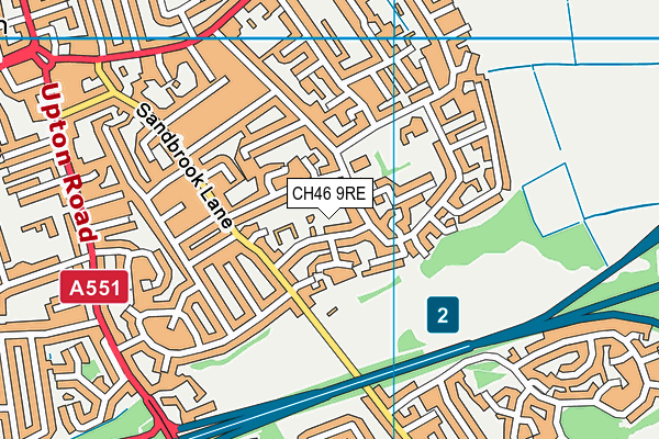 CH46 9RE map - OS VectorMap District (Ordnance Survey)