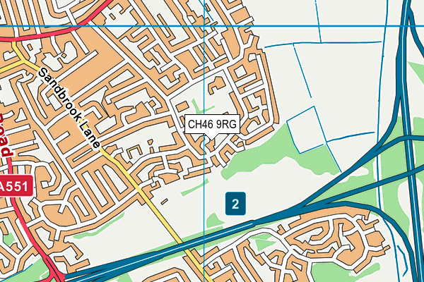 CH46 9RG map - OS VectorMap District (Ordnance Survey)