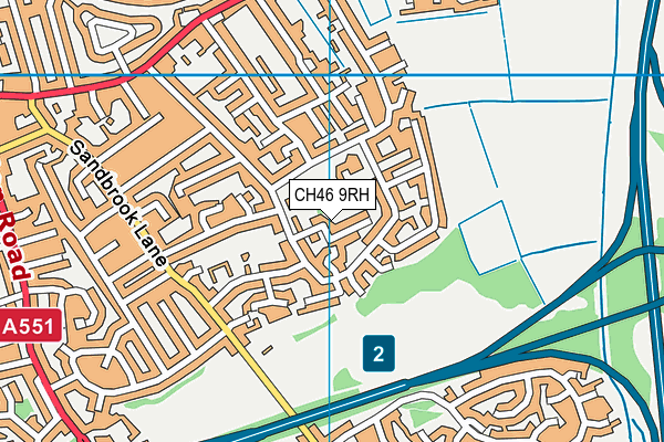 CH46 9RH map - OS VectorMap District (Ordnance Survey)