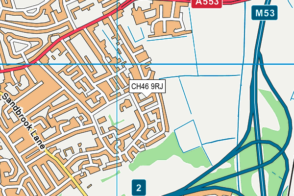 CH46 9RJ map - OS VectorMap District (Ordnance Survey)