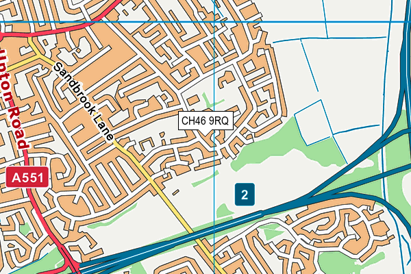 CH46 9RQ map - OS VectorMap District (Ordnance Survey)