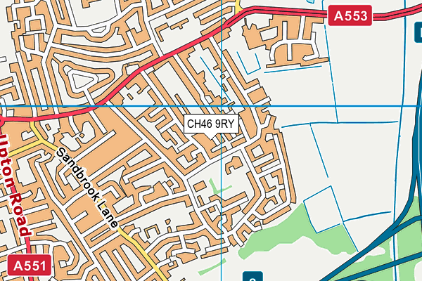 CH46 9RY map - OS VectorMap District (Ordnance Survey)