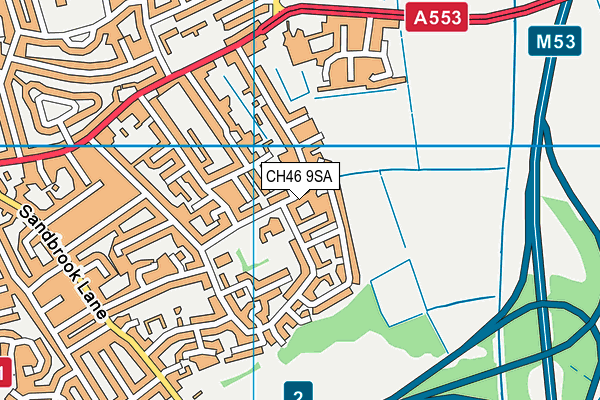 CH46 9SA map - OS VectorMap District (Ordnance Survey)