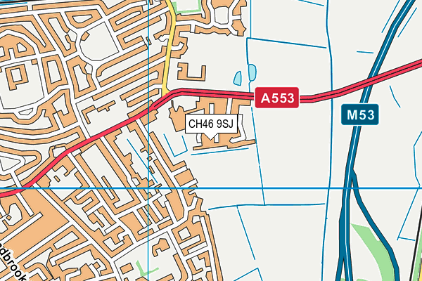 CH46 9SJ map - OS VectorMap District (Ordnance Survey)