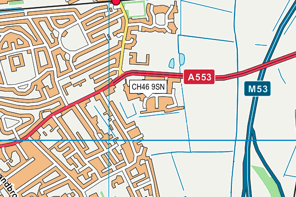 CH46 9SN map - OS VectorMap District (Ordnance Survey)