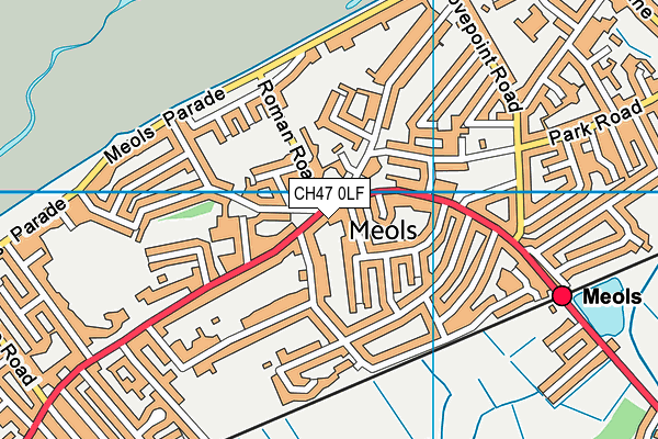 CH47 0LF map - OS VectorMap District (Ordnance Survey)