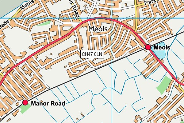 CH47 0LN map - OS VectorMap District (Ordnance Survey)