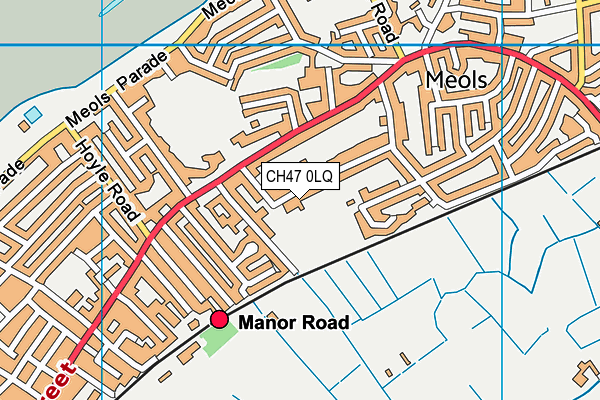 CH47 0LQ map - OS VectorMap District (Ordnance Survey)